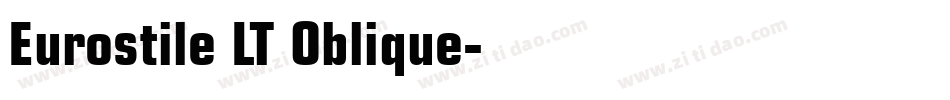 Eurostile LT Oblique字体转换